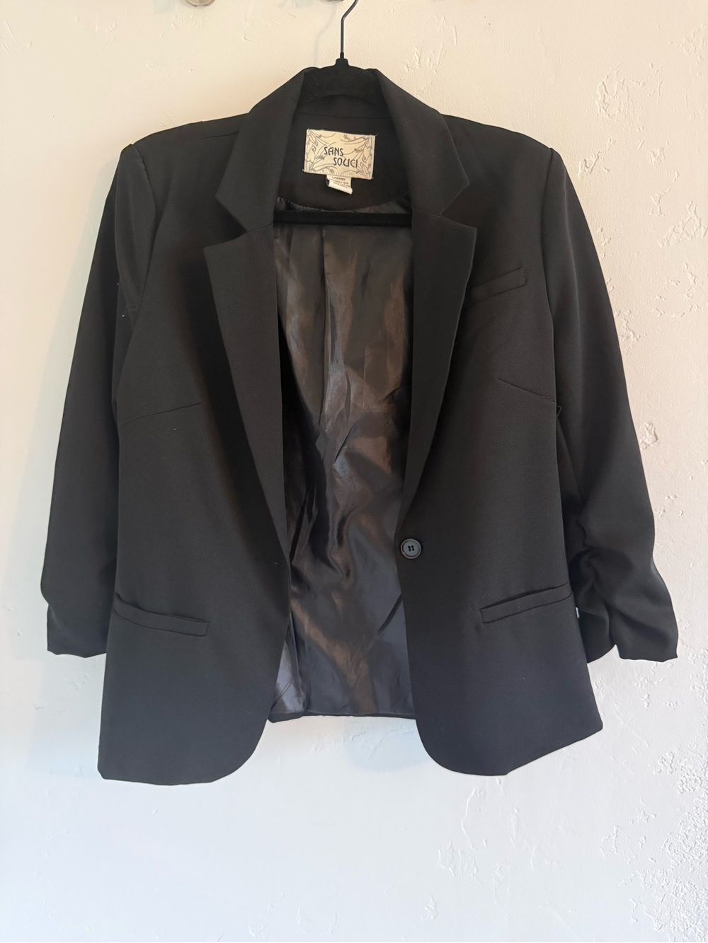 Sans Souci Women's Black Blazer Jacket sz Large